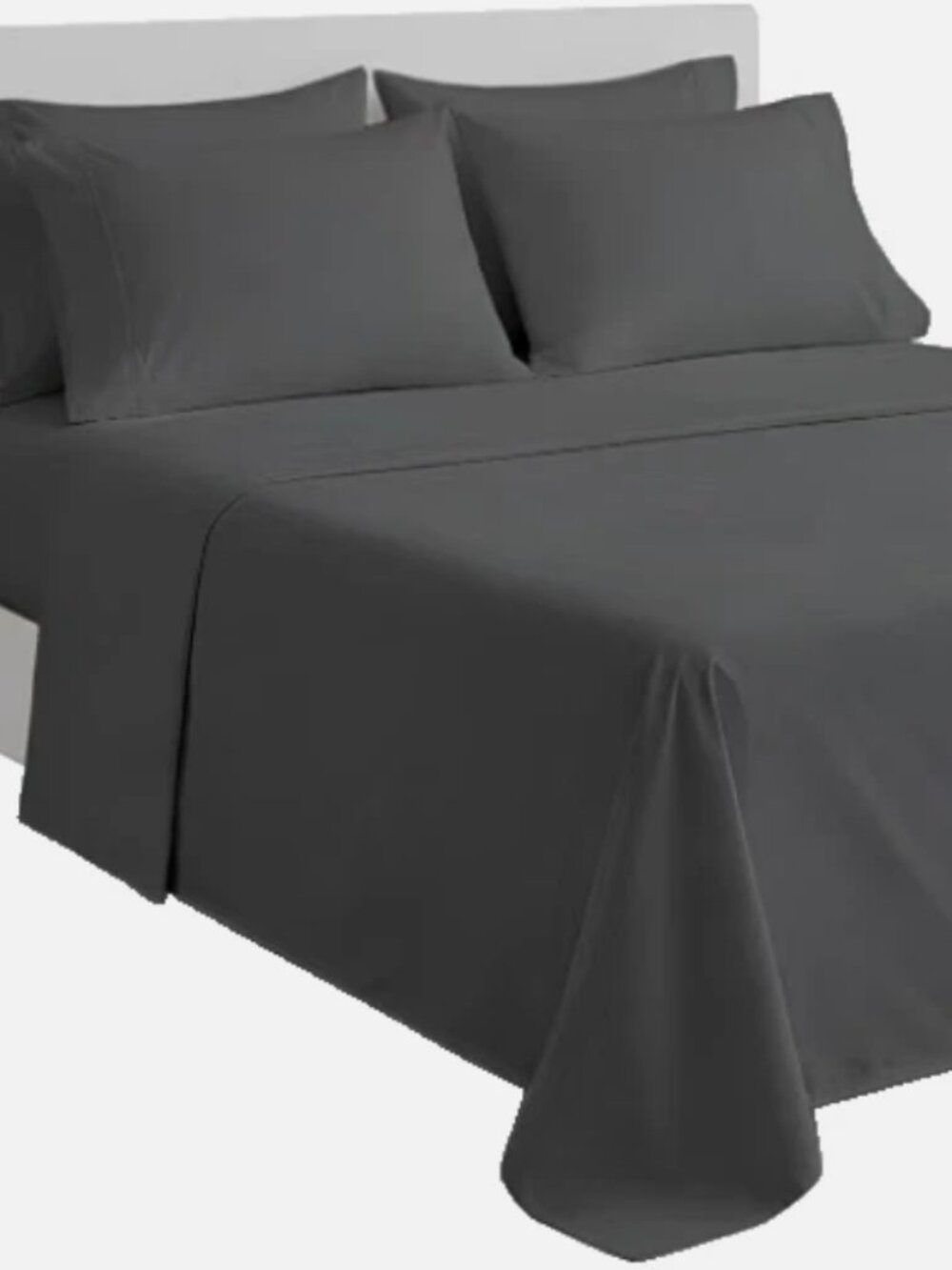 100% Cotton Queen Sheets Set - Gray